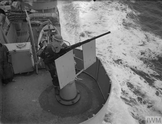 Oerlikon gun on HMS Dido, 17 January 1942 worldwartwo.filminspector.com