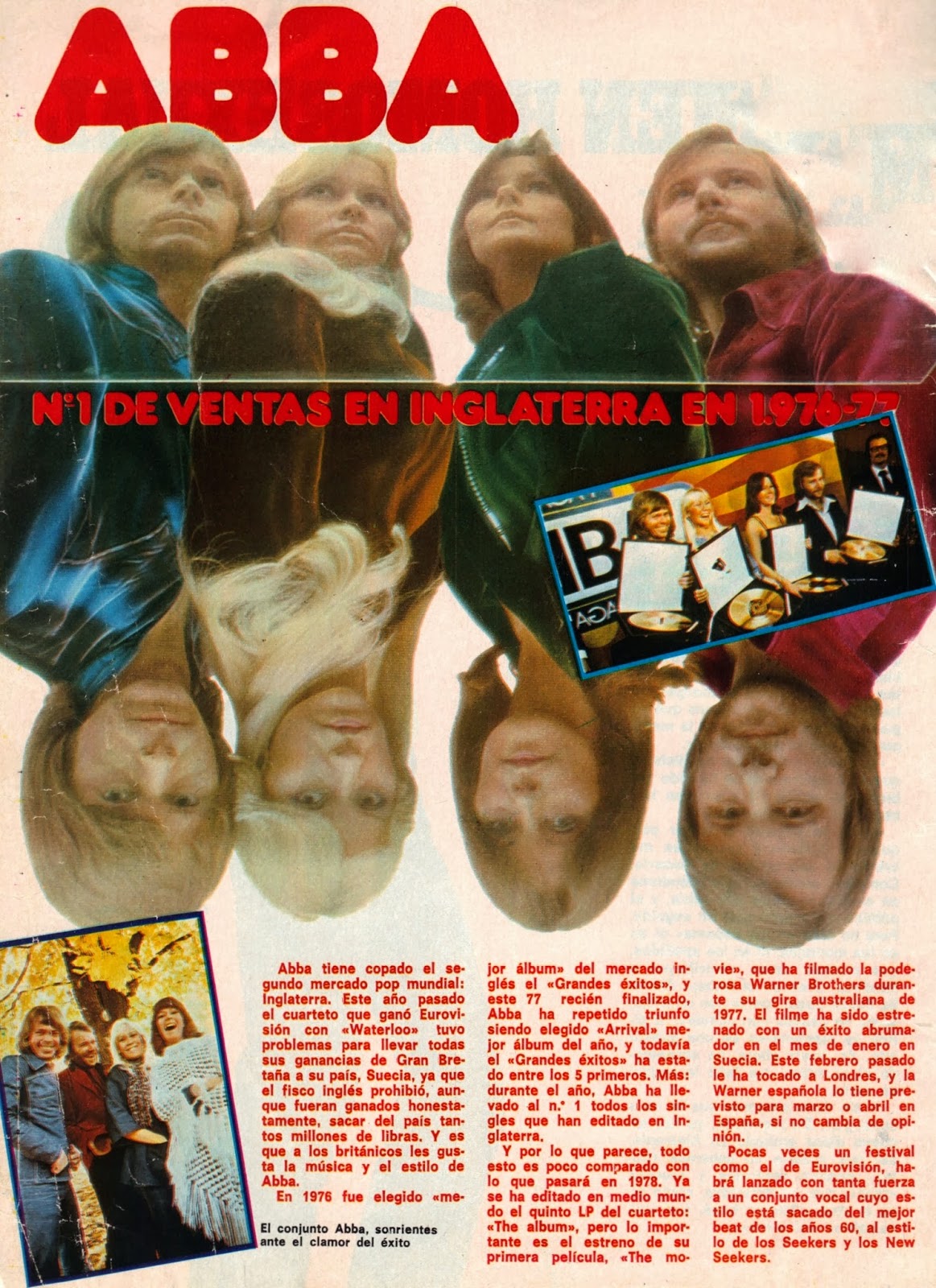 ABBA The Articles February 1978 ABBA, number one sellers in Britain