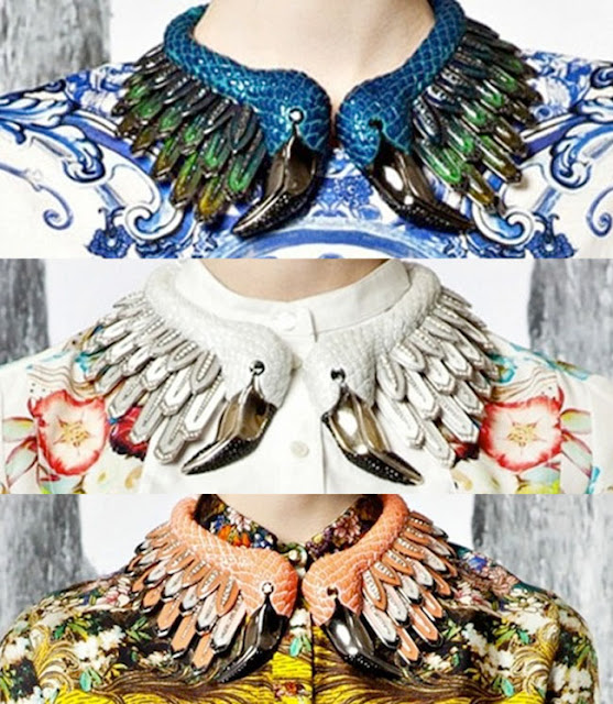 cavalli resort 2013, shoes, accessories, flamingo necklaces