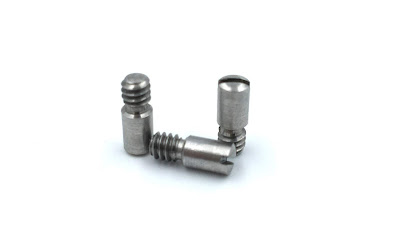 Custom Slotted Pins With Partial 6-32 Thread - 304 Stainless Steel Material