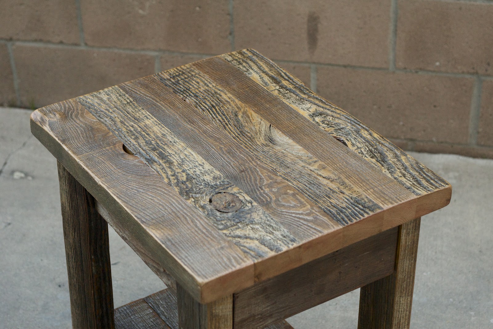 Arbor Exchange Reclaimed Wood Furniture Weathered End Table