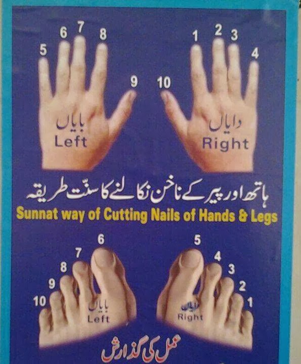 Sunnat Way of Cutting Nails of Hands and Legs Free Islamic Wallpapers