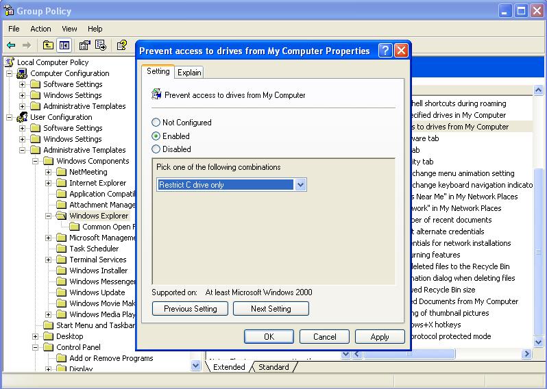 Important Infos Way to Prevent access the drive