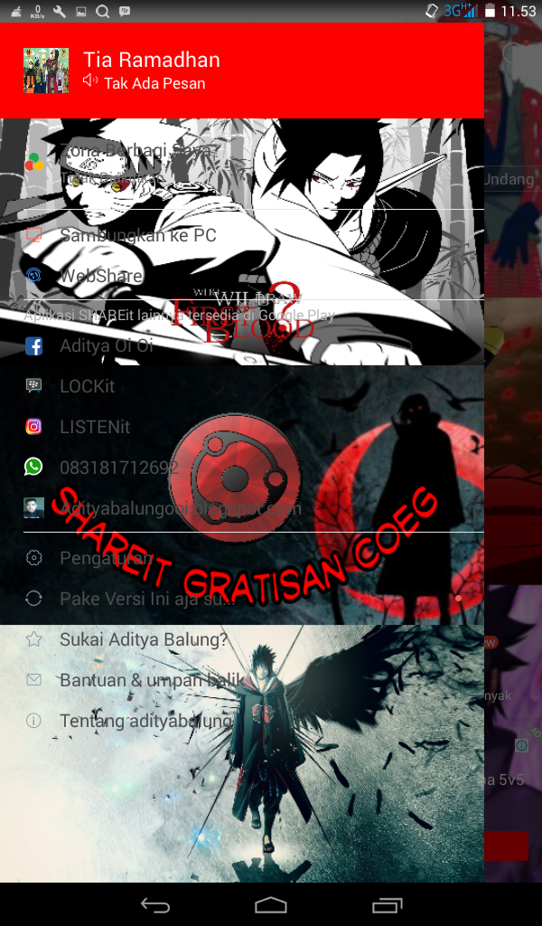 Download Shareit Mod Naruto Terbaru Easport Android