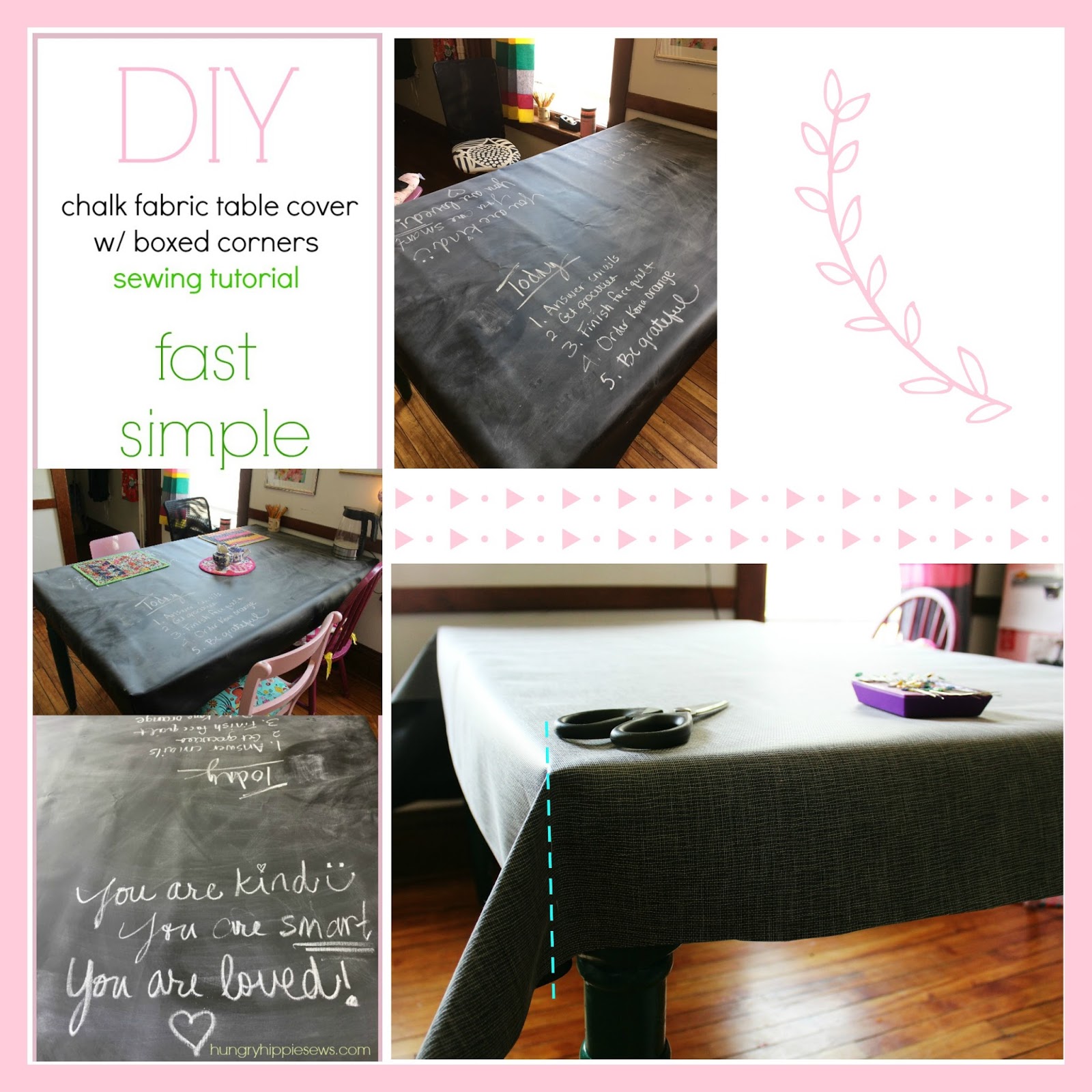 sewhungryhippie DIY Chalk cloth table cover