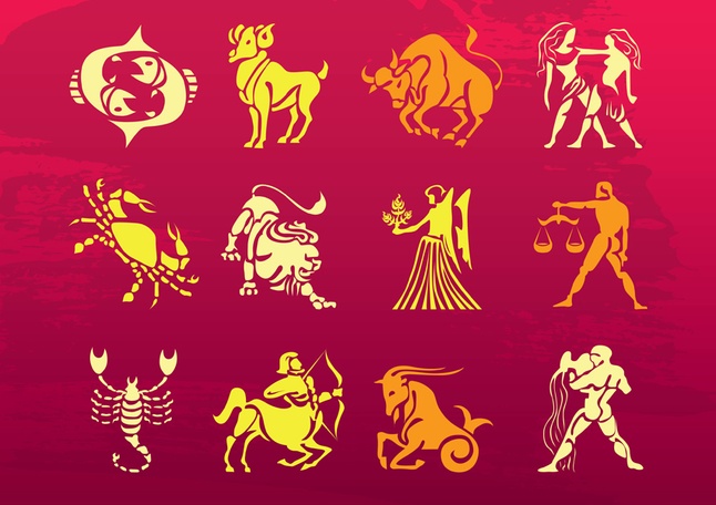 60+ Horoscope Glitter Signs Vector Icons
