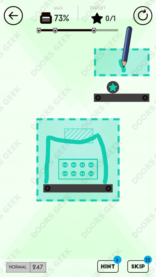 Draw Here Level 247 Doors Geek