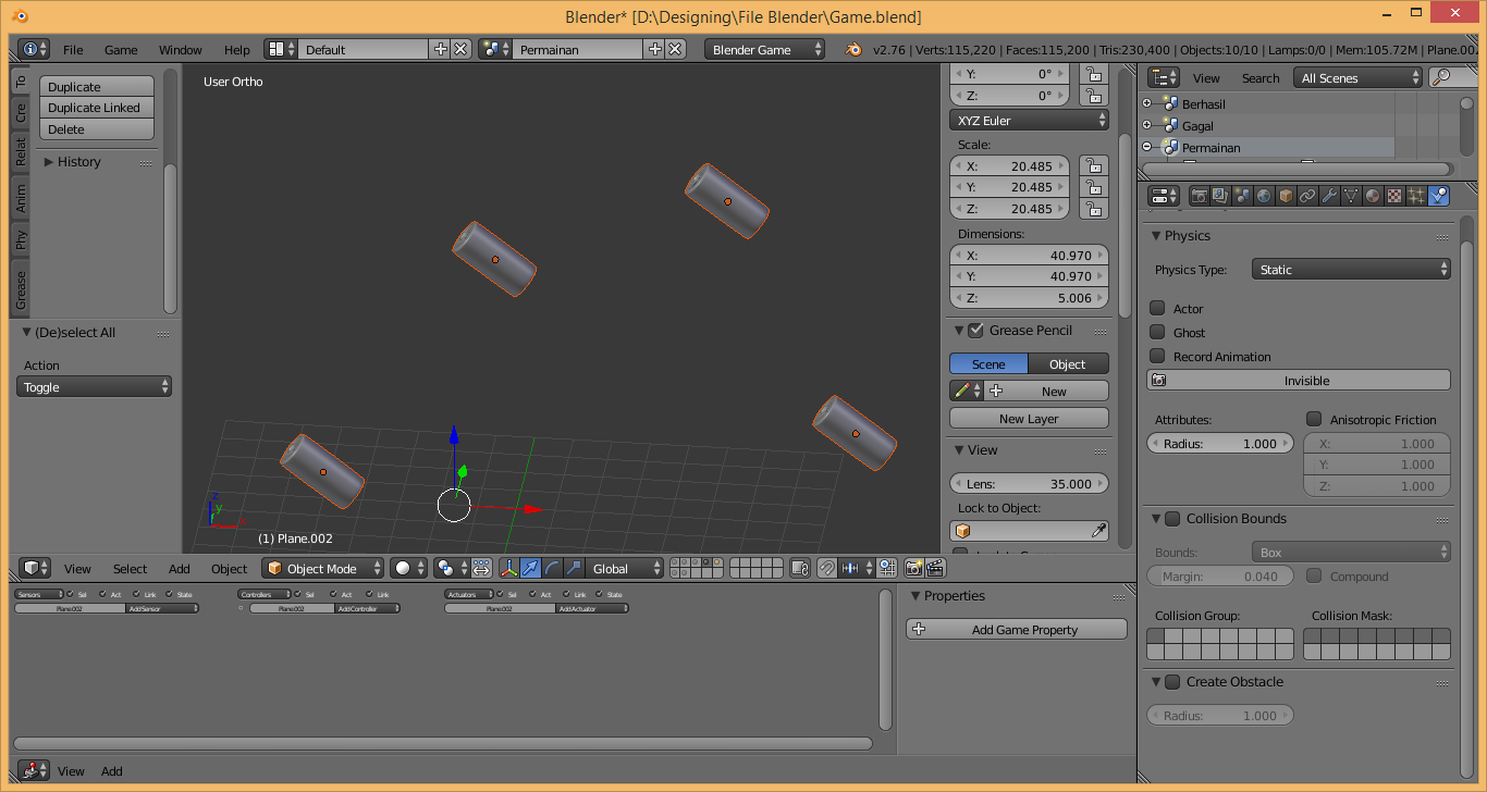 Collision object. Collision object