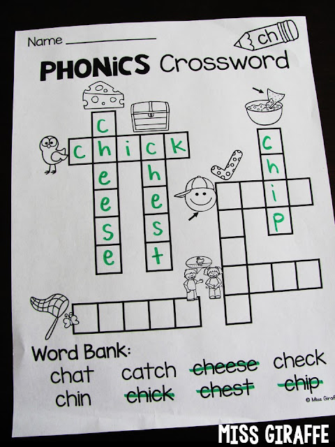 CH worksheets and so many fun digraphs activities for first grade or kindergarten