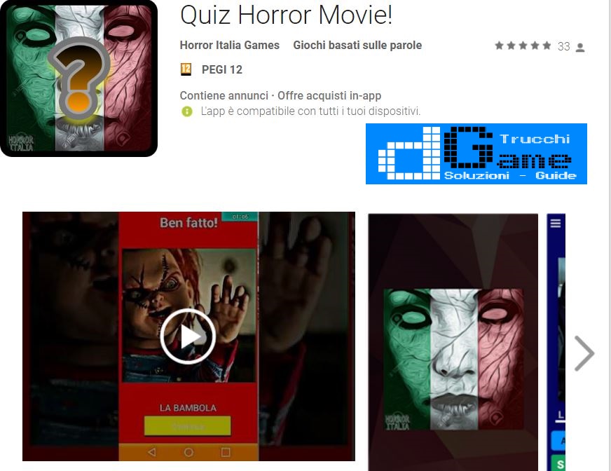 Soluzioni Quiz Horror Movie | Tutti i livelli risolti con screenshot soluzione