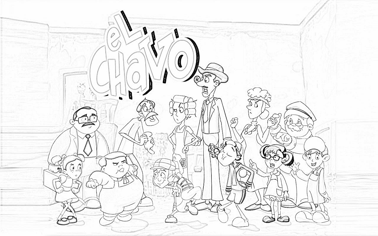 Chavo Del Ocho Coloring Pages Chavo Del 8 Animado Dibujos Para Pintar