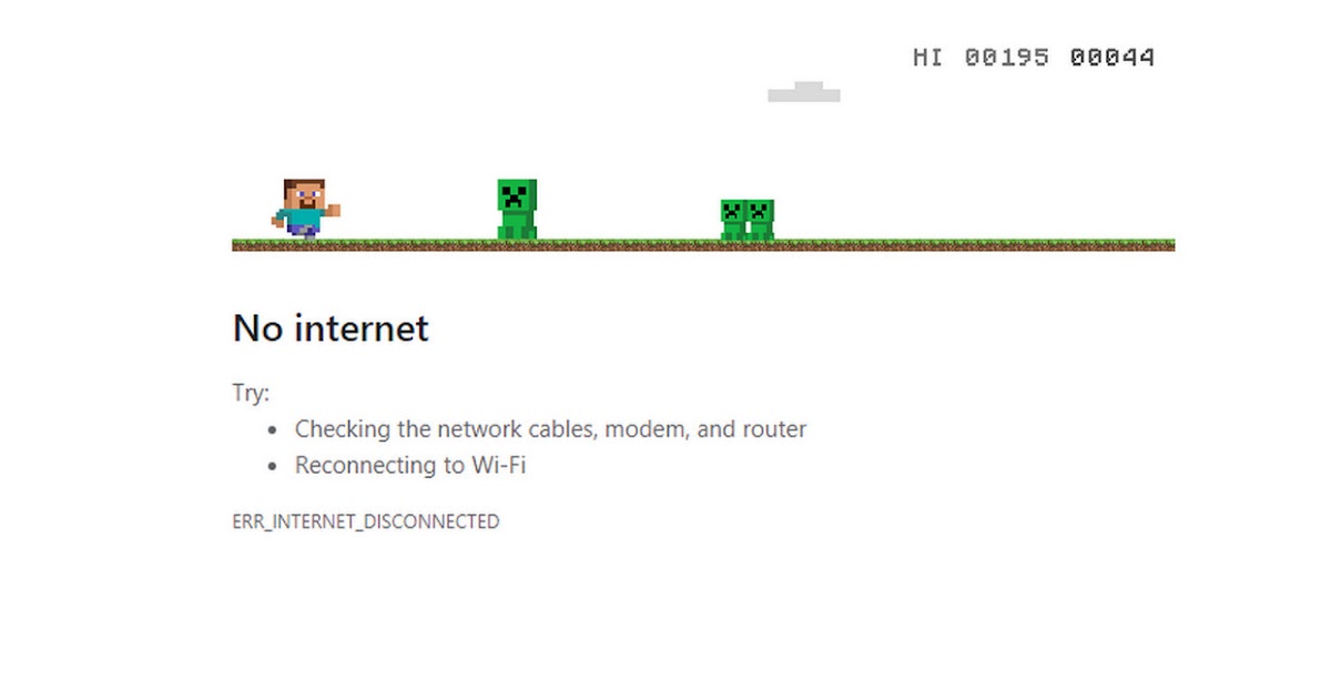 Lovers Of Minecraft Here S How To Play Minecraft Instead Of Dinosaur Game In Chrome Browser When You Re Offline On Pc Androbliz Uk