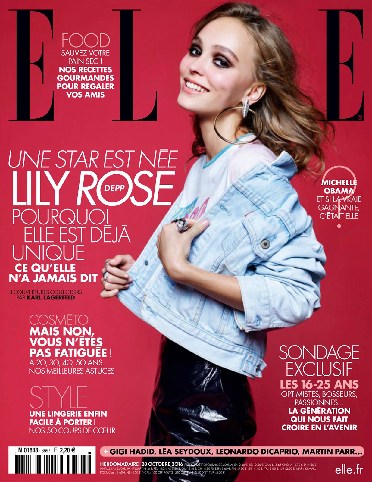 Lily-Rose Depp in Elle France October 28th, 2016 by Karl Lagerfeld
