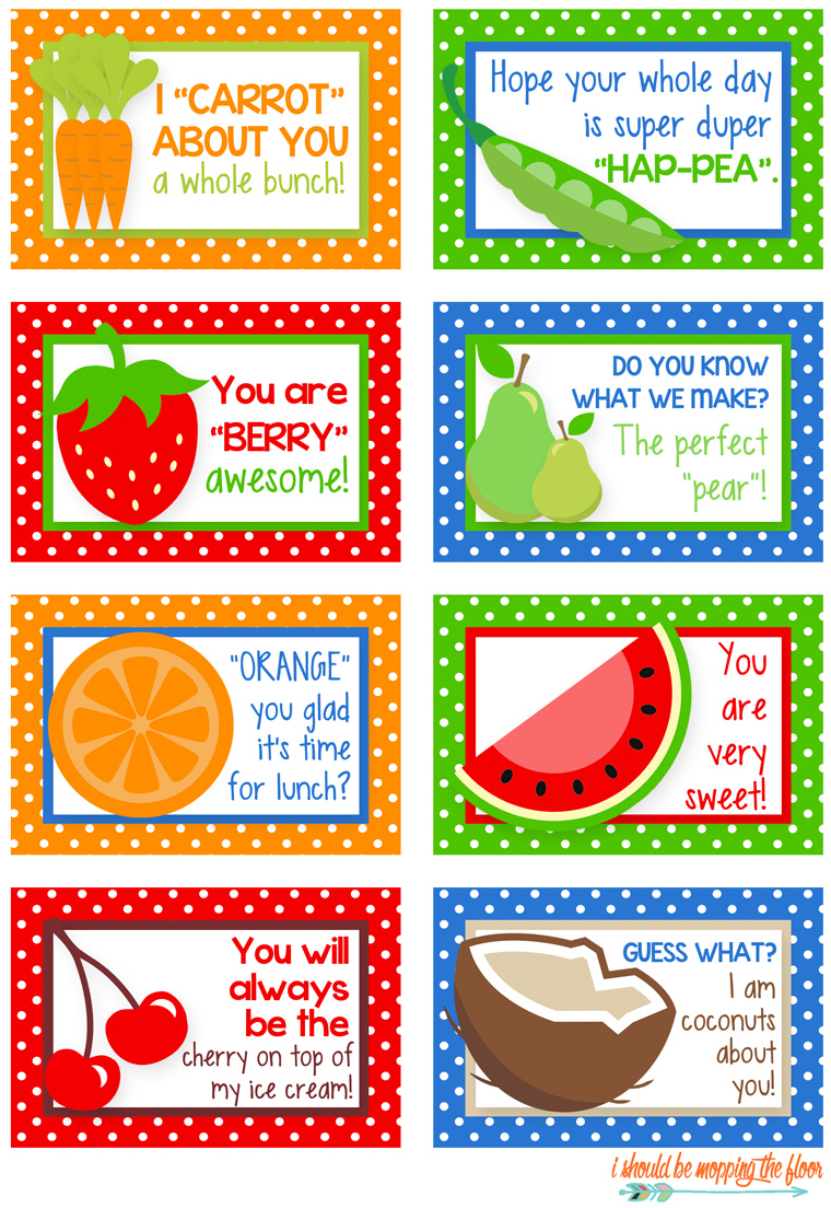 Free Lunch Box Notes Printables - Printable Word Searches