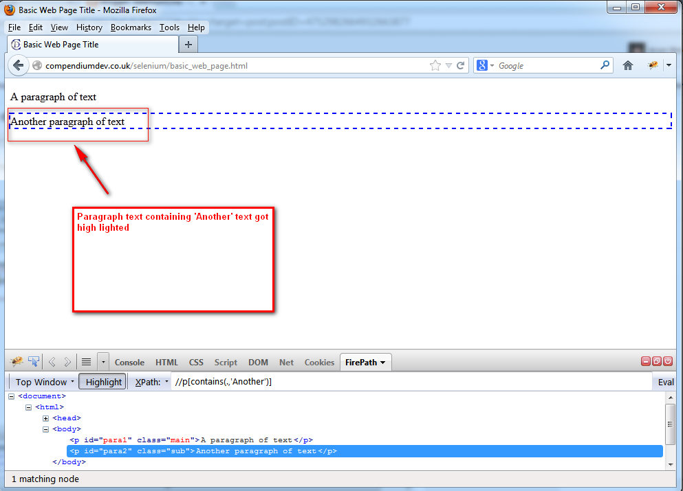 Selenium-By-Arun: 335. contains( ) - XPath function