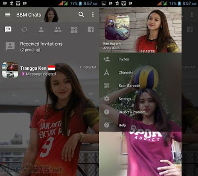 BBM MOD Pungky Afriecia v3.2.0.6 APK BBM Cewek Sexy Cantik Imut