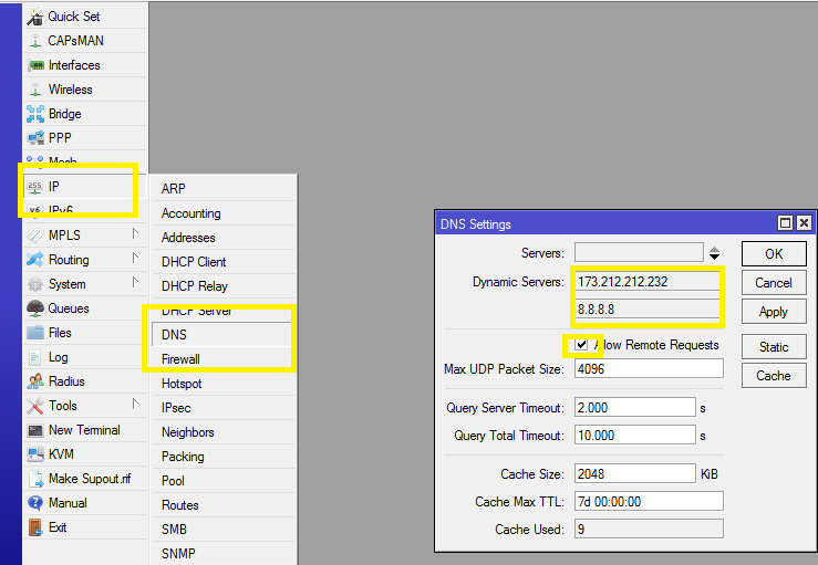 Mikrotik peers. Микротик DNS.