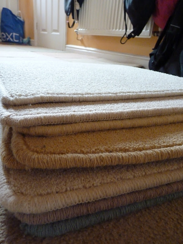 Things[Hand Made] recycling carpet samples.