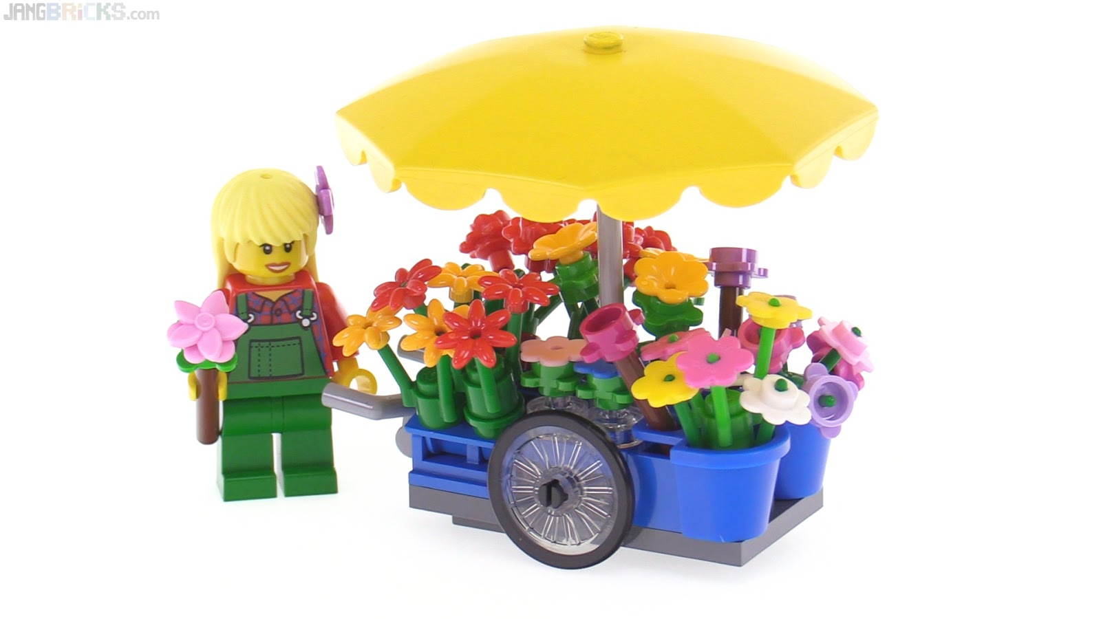 LEGO Flower vendor cart MOC completed