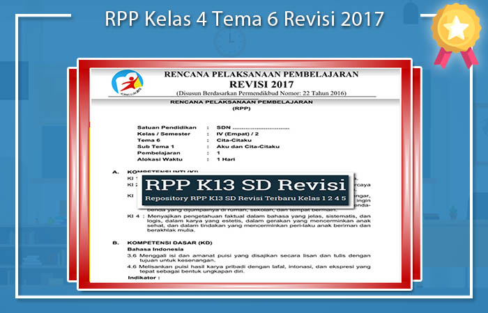 RPP Kelas 4 Tema 6 Revisi 2017 RPP Kelas 4 Tema 6 Revisi 2017