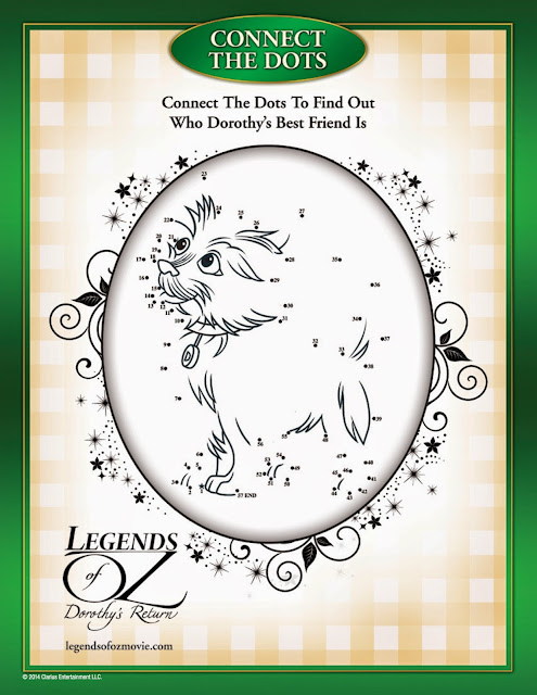 Legends of Oz Connect the Dots Free Activity Pages