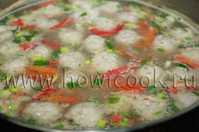 рецепт супа с фрикадельками с пошаговыми фото