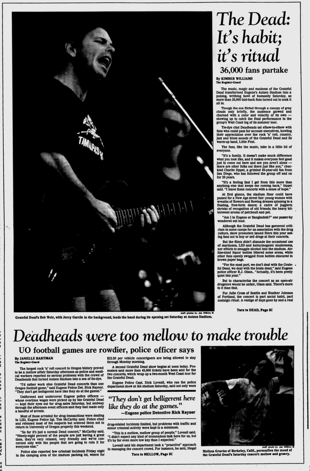 Rock & Roll Newspaper Press History The Grateful Dead The Eugene