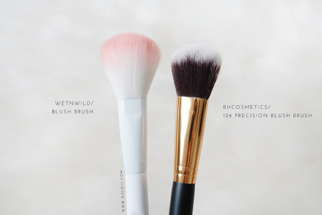 BH Cosmetics Sculpt and Blend 2 - 126 Precision Blush Brush, Wet n Wild Blush Brush