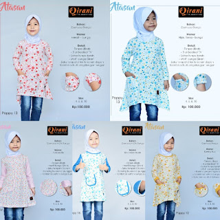 KOLEKSI ATASAN ANAK BRANDED QIRANI POPPY 12,13,16