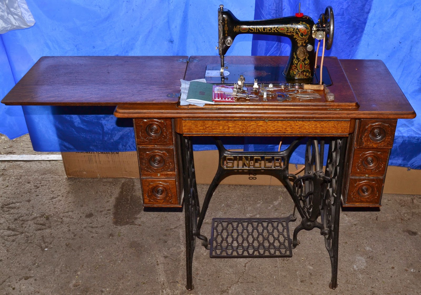 SINGER 27 SPHINX AND 66 REDEYE TREADLES SERVICED AND FOR SALE SINGER