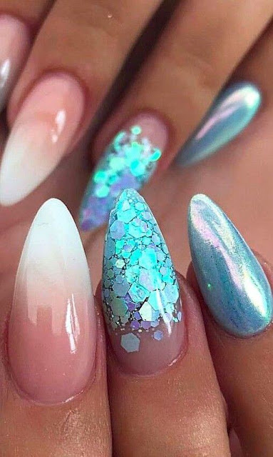 ✘ 27+ Amazing Mermaid Inspired Nails Tutorial To Try On The Beach The most popular trend in the nails on this summer is Mermaid Nails ✘ 27+ Amazing Mermaid Inspired Nails Tutorial To Try On The Beach