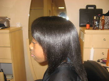 HAIR IS FLAT-IRONED WITH A SEDU FLAT-IRON @ 400 DEGREES