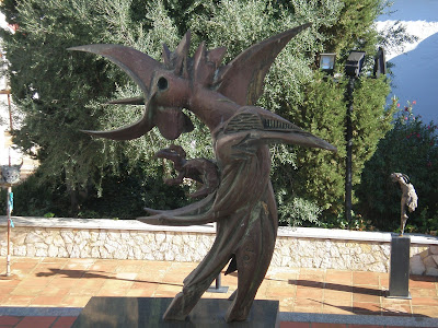 Escultura Aurelio Teno , senderismo en córdoba , villaharta