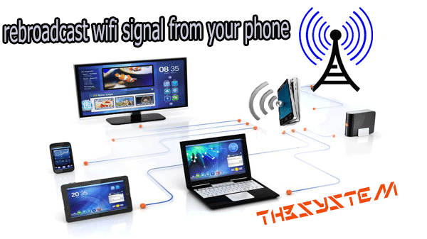 Learn about this applicationYou can strengthen your home WiFi signal across a rebroadcast of your phone.