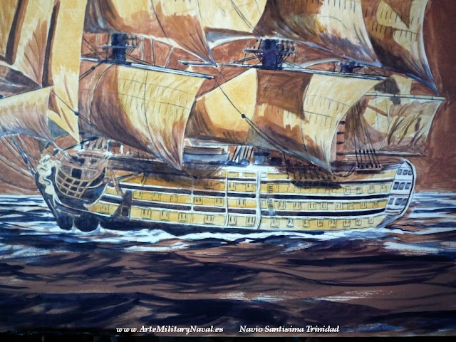 Pintura del navío Santísima Trinidad 4