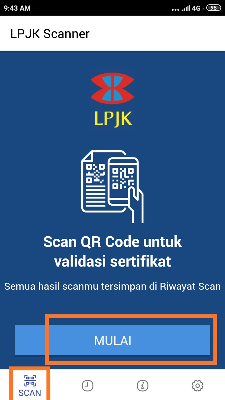 LPJK Scanner Untuk Cek QR Code SBU Digital