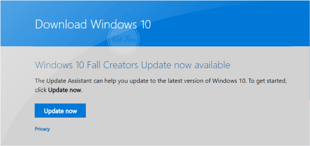 Wd-Kira, How to update windows 10 fall creators, how to easy installing update windows 10, cara update software windows 10 fall creator, windows 10 fall creators update, Windows 10 Iso, Online update