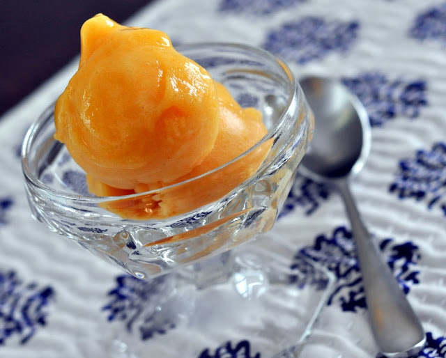 Summer Peach and Lavender Sorbet | Taste As You Go