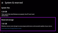 Spazio Riservato in Windows 10: attivarlo o disattivarlo?