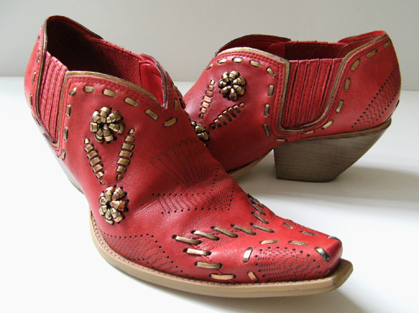 red bottom cowgirl boots