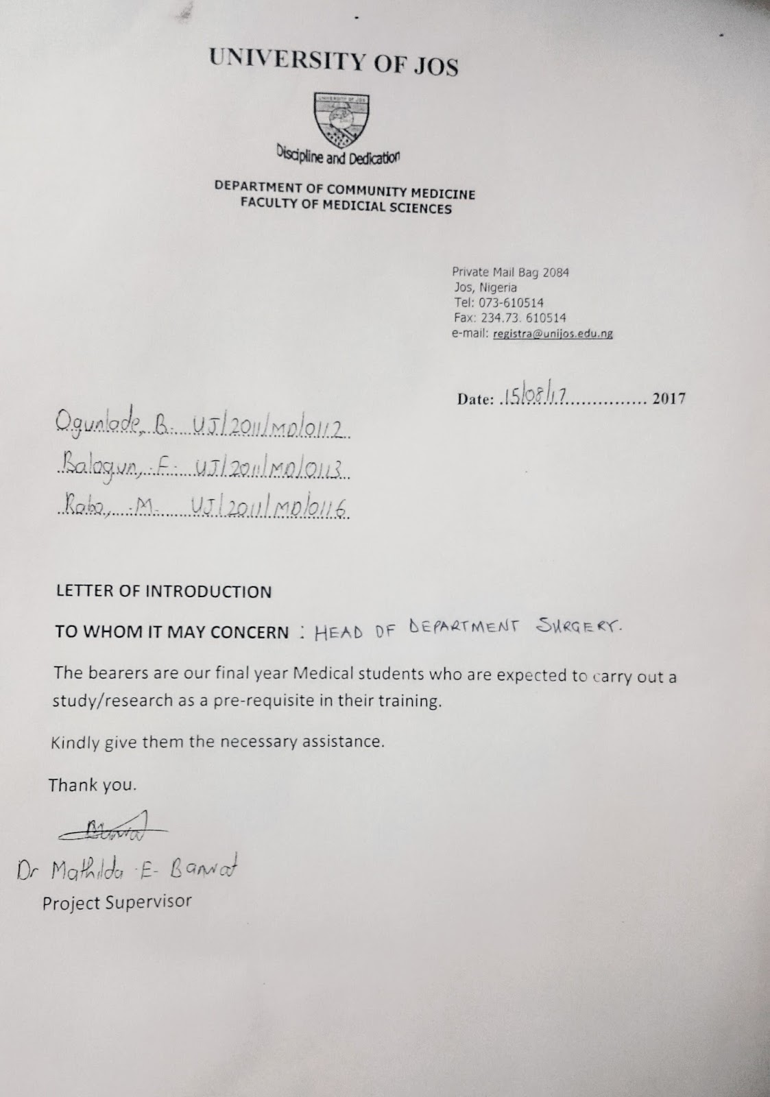 STEP BY STEP PROCEDURE FOR OBTAINING ETHICAL CLEARANCE IN JUTH