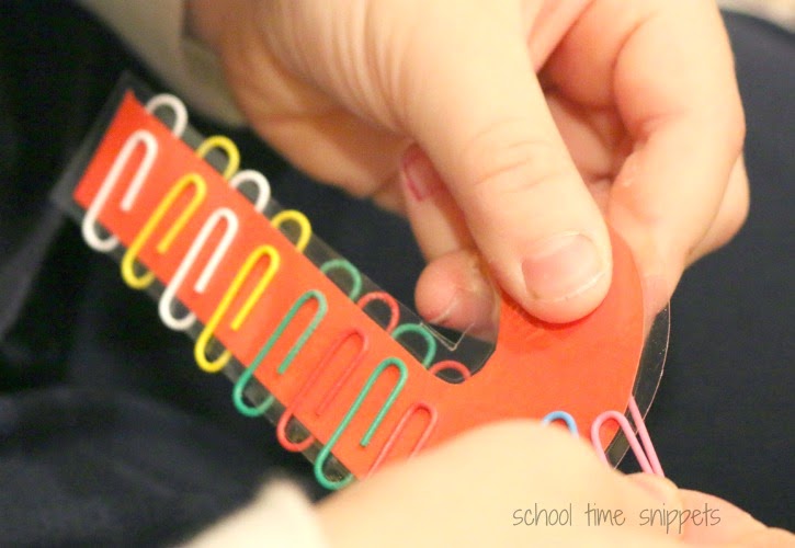 Paperclip Candy Cane Patterns Fine Motor Activity School Time Snippets
