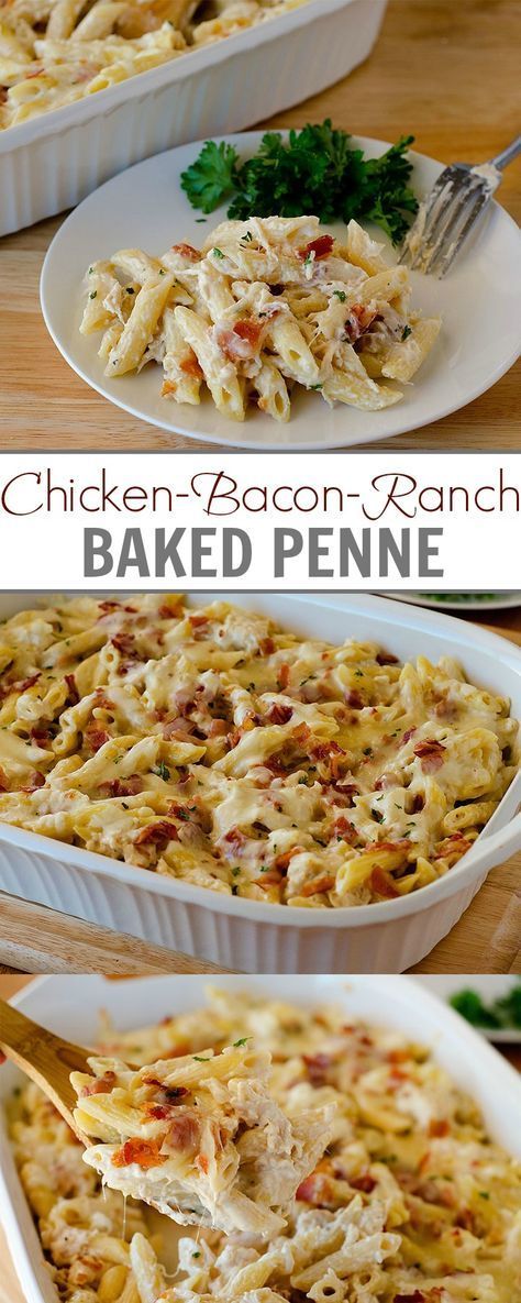 Chicken-Bacon-Ranch Baked Penne Chicken-Bacon-Ranch Baked Penne