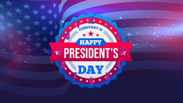 Happy Presidents Day Clock Screensaver