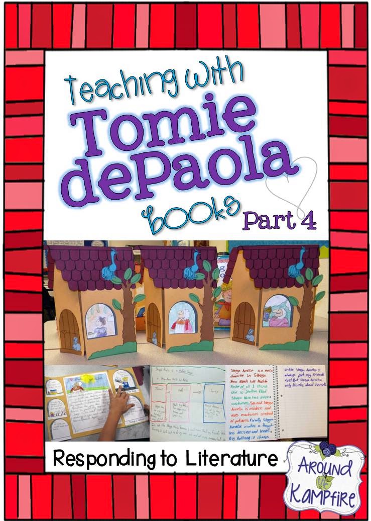 This teacher shares lots of creative ideas and activities for responding to literature during a Tomie dePaola author study | Around the Kampfire blog