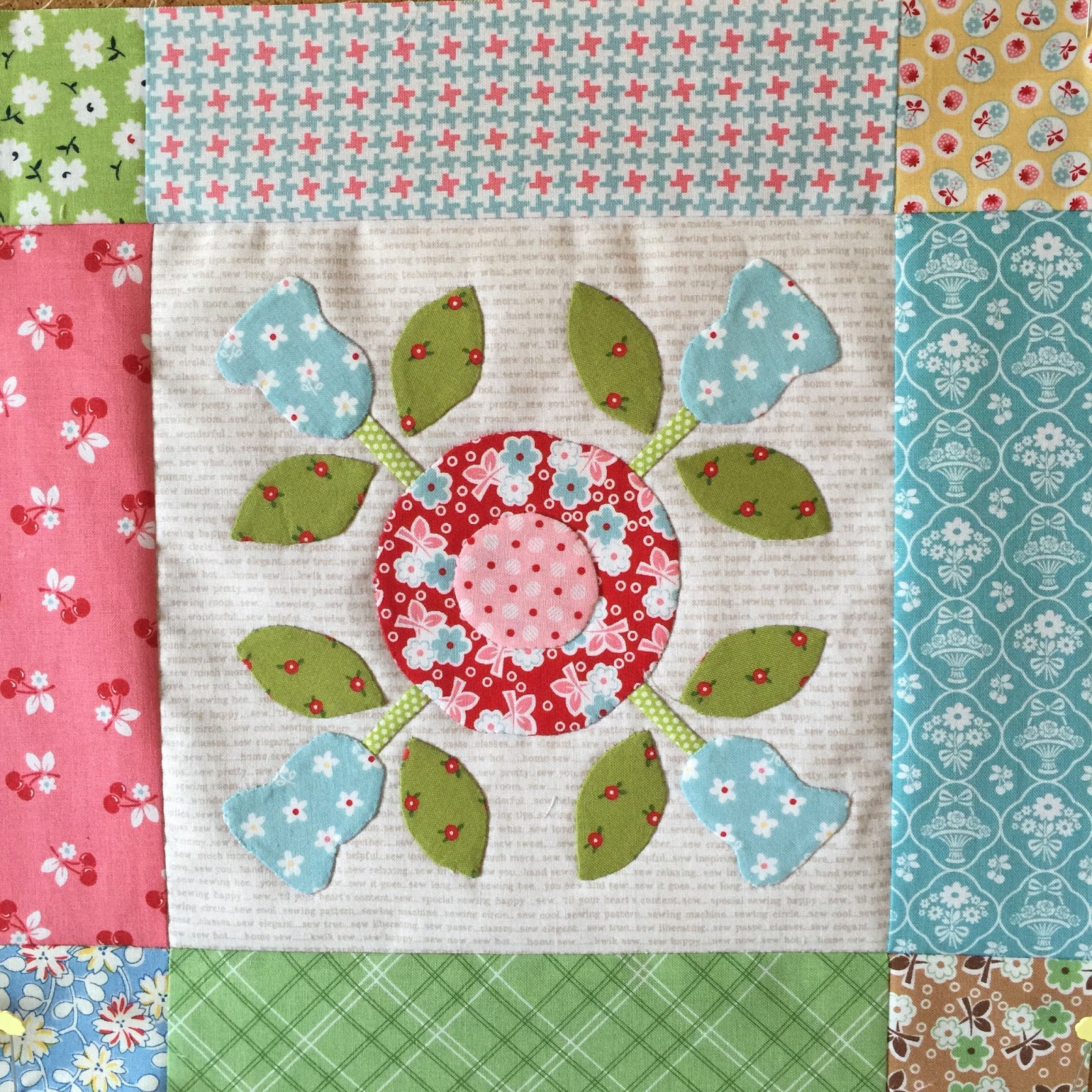 A Place to Share Bllom Along with Lori Holt and Calico Days fabric line
