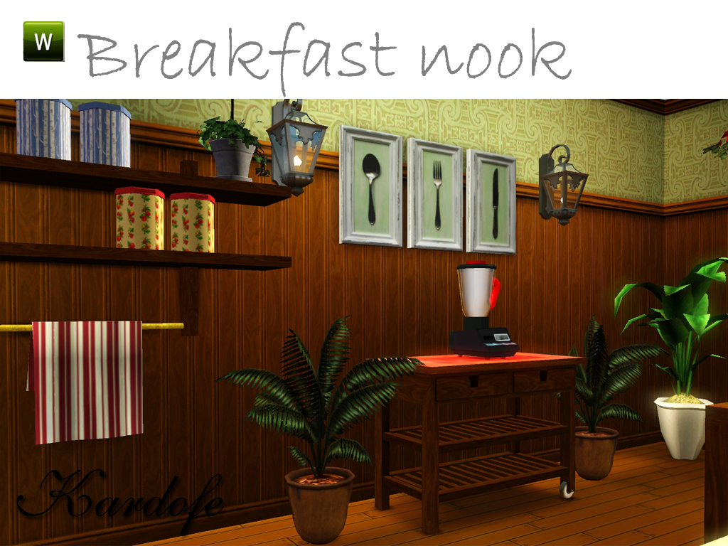kardofe Creaciones Sims kar Breakfast nook