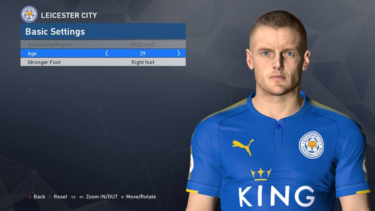 PES 2017 Jamie Vardy New Face - Pes-files.ru Patch & Mod