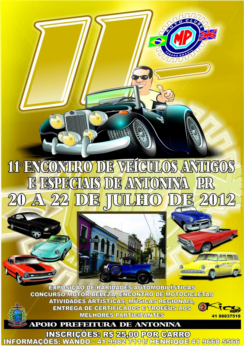 11º Encontro de Veículos Antigos e Especiais de Antonina acontece de 20