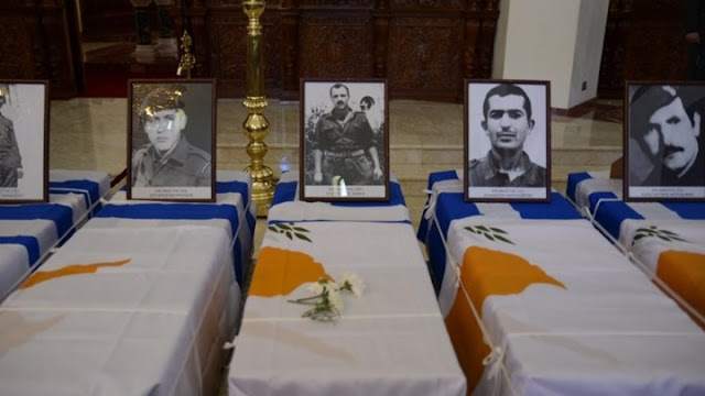 Αποτέλεσμα εικόνας για επεστρεψαν οι 17 πεσοντες στην Κυπρο